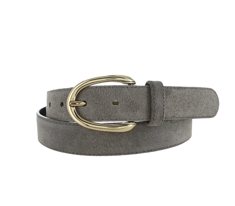 Stijlvolle suède damesriem 3 cm | Taupe