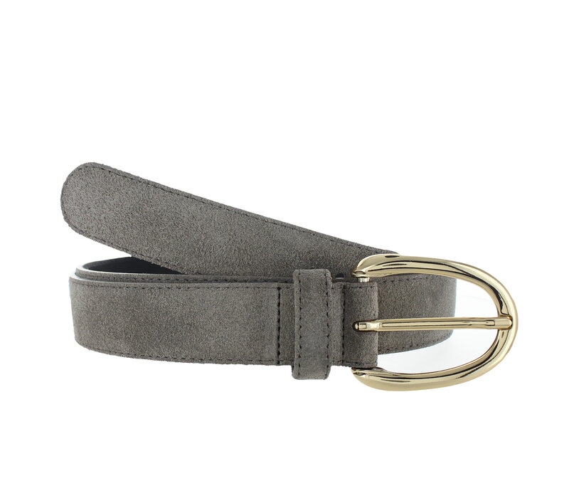 Stijlvolle suède damesriem 3 cm | Taupe