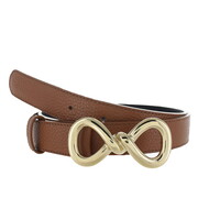 Sorella | Lederen damesriem 3cm | Lichtbruin
