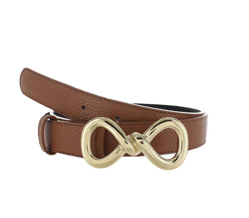 Sorella | Lederen damesriem 3cm | Lichtbruin