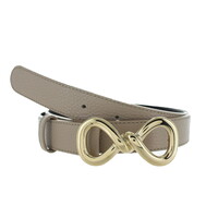 Sorella | Lederen damesriem 3cm | Beige