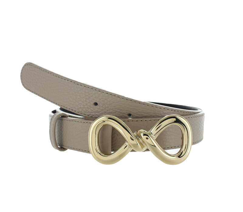 Sorella | Lederen damesriem 3cm | Beige