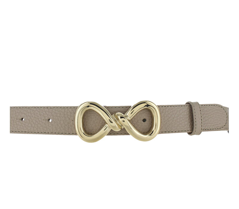 Sorella | Lederen damesriem 3cm | Beige