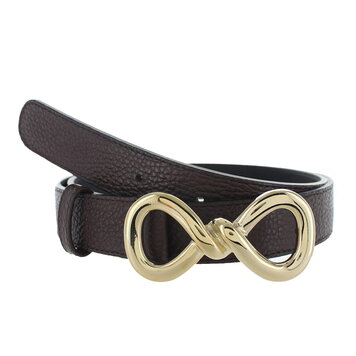 H.A.N Sorella | Lederen damesriem 3cm | Donkerbruin