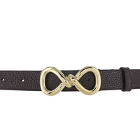 Sorella | Lederen damesriem 3cm | Donkerbruin