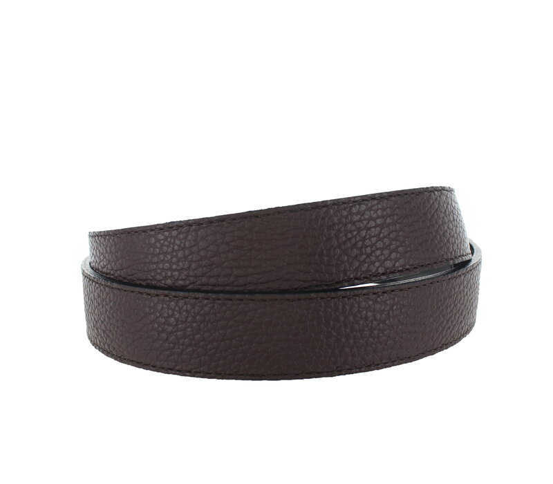 Sorella | Lederen damesriem 3cm | Donkerbruin