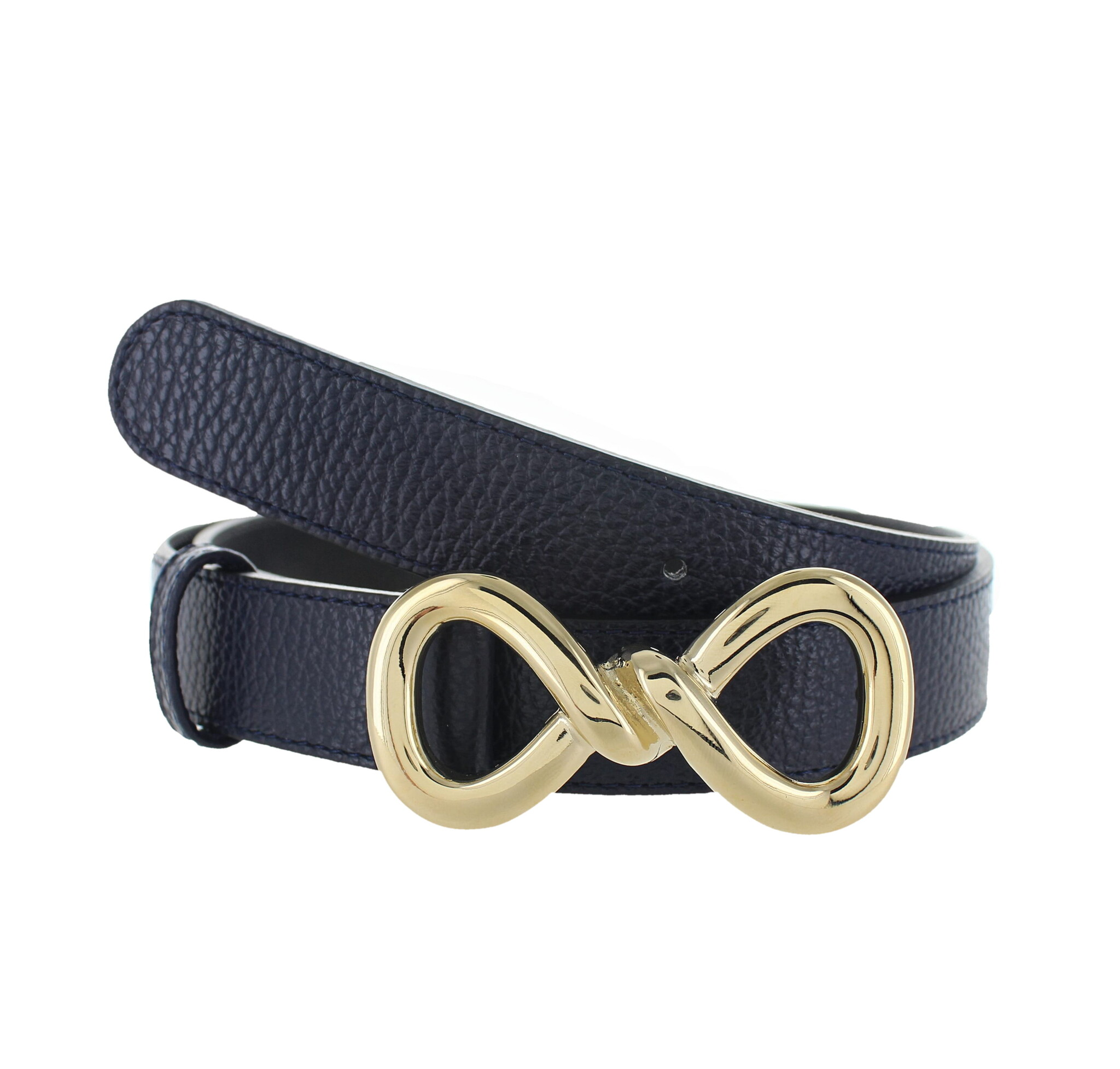 H.A.N Sorella | Lederen damesriem 3cm | Donkerblauw