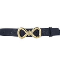 Sorella | Lederen damesriem 3cm | Donkerblauw