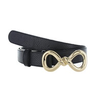 Sorella | Lederen damesriem 3cm | Zwart