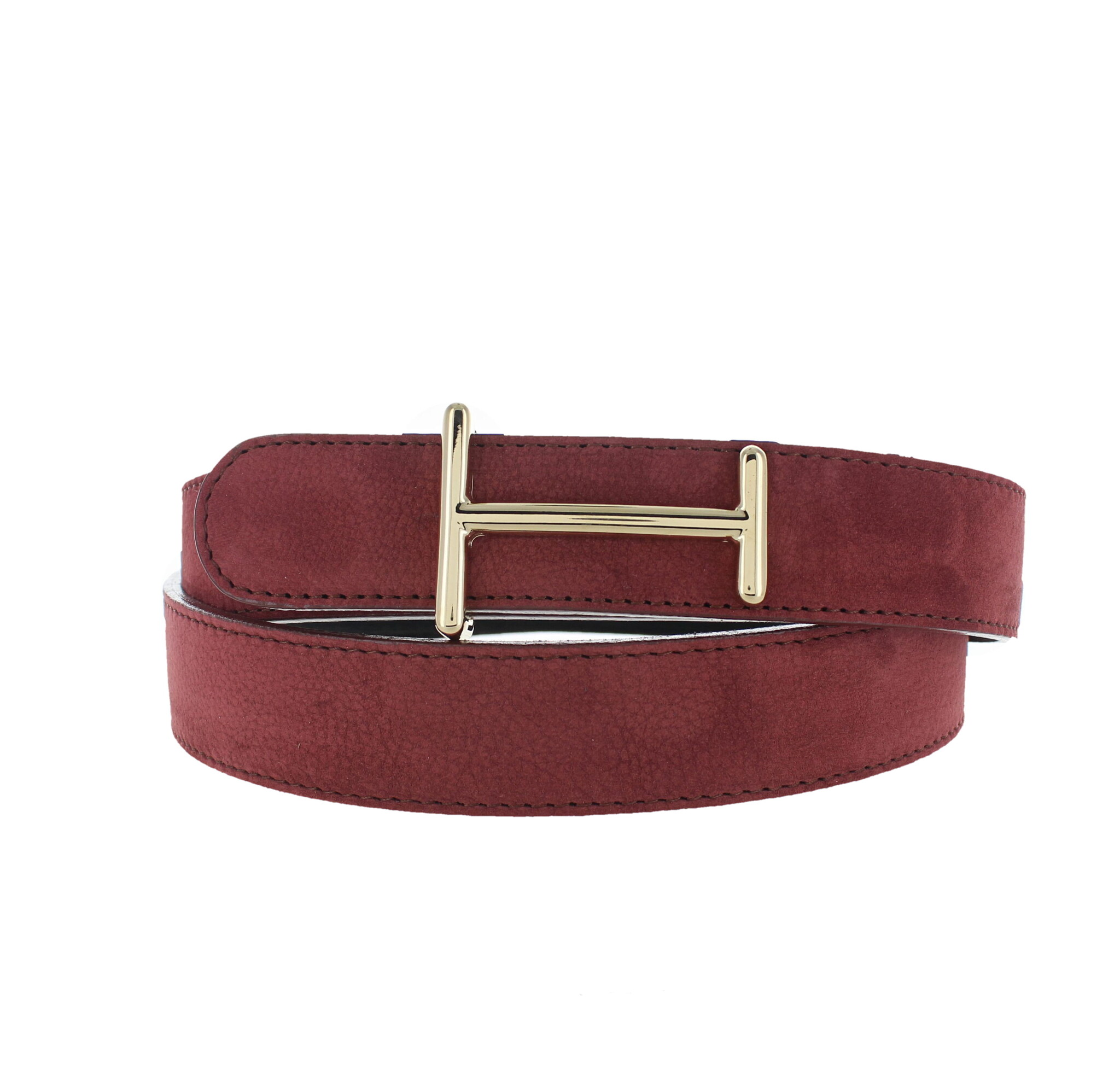 H.A.N Liliana | Nubuck damesriem 3cm | Bordeaux
