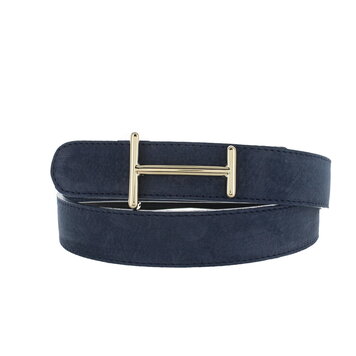 H.A.N Liliana | Nubuck damesriem 3cm | Donkerblauw