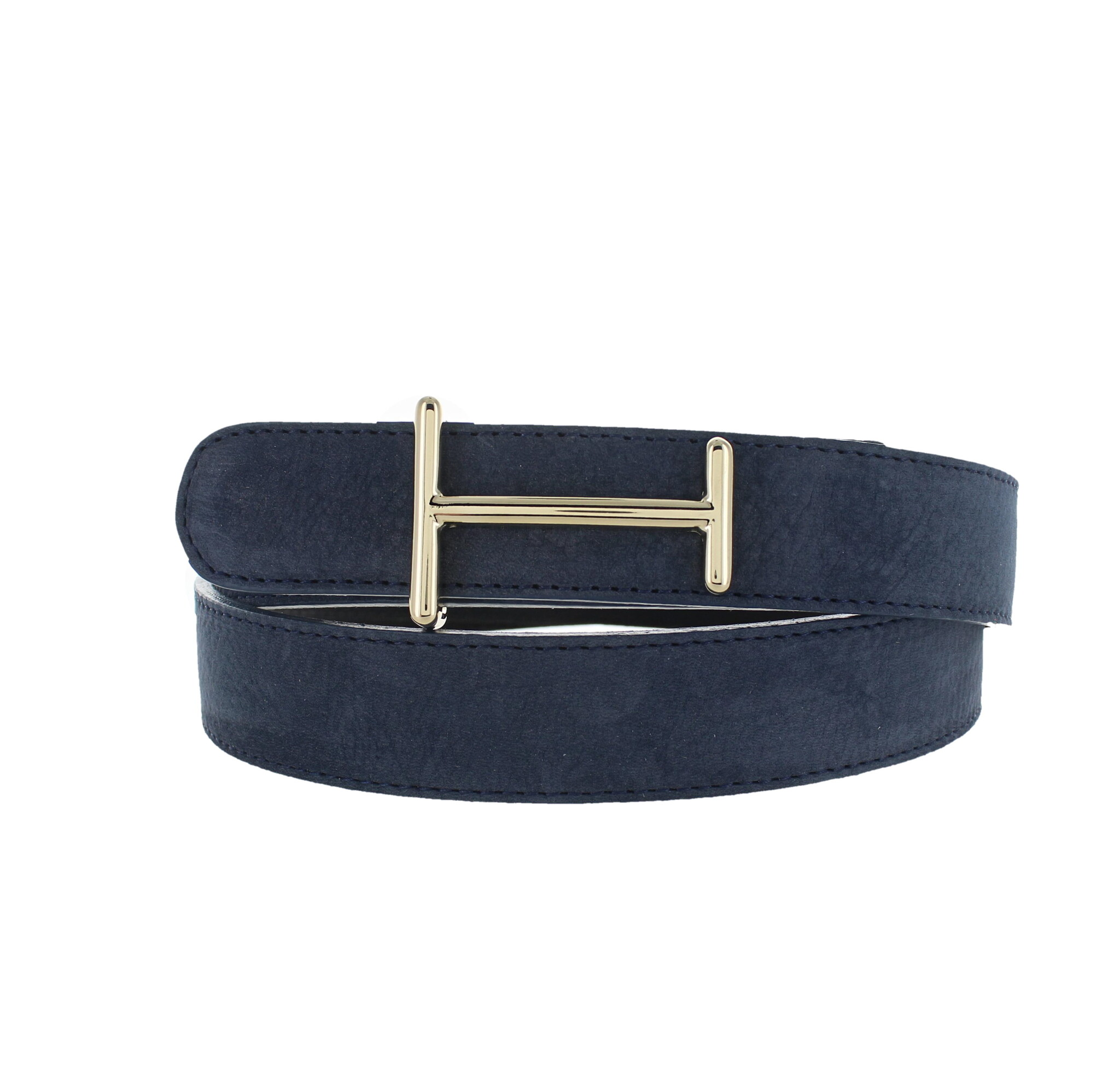 H.A.N Liliana | Nubuck damesriem 3cm | Donkerblauw