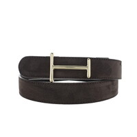 Liliana | Nubuck damesriem 3cm | Donkerbruin