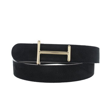 H.A.N Liliana | Nubuck damesriem 3cm | Zwart