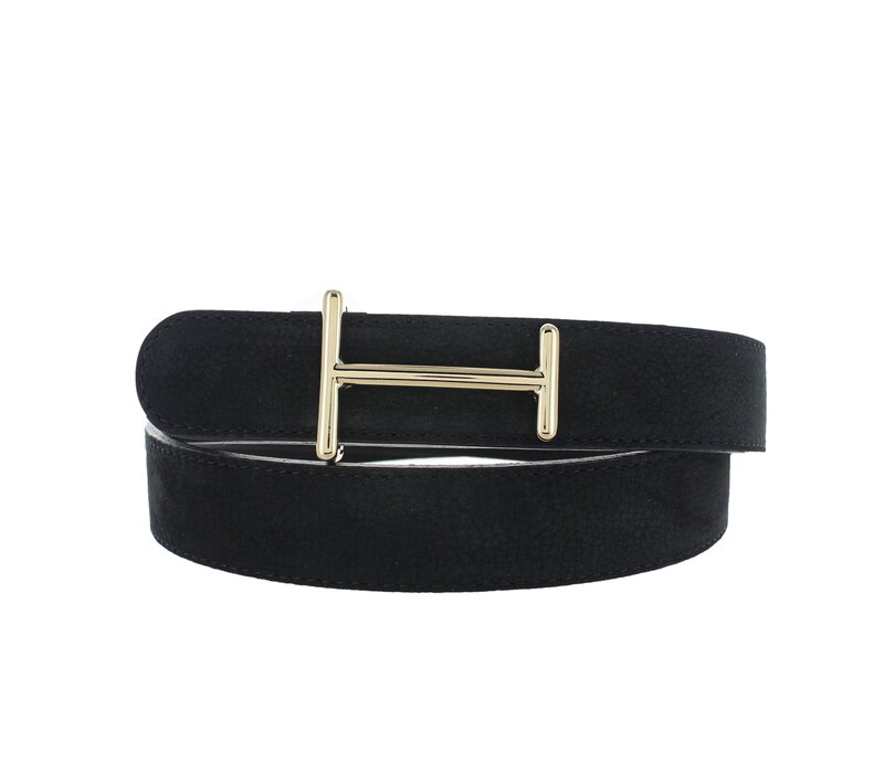 Liliana | Nubuck damesriem 3cm | Zwart