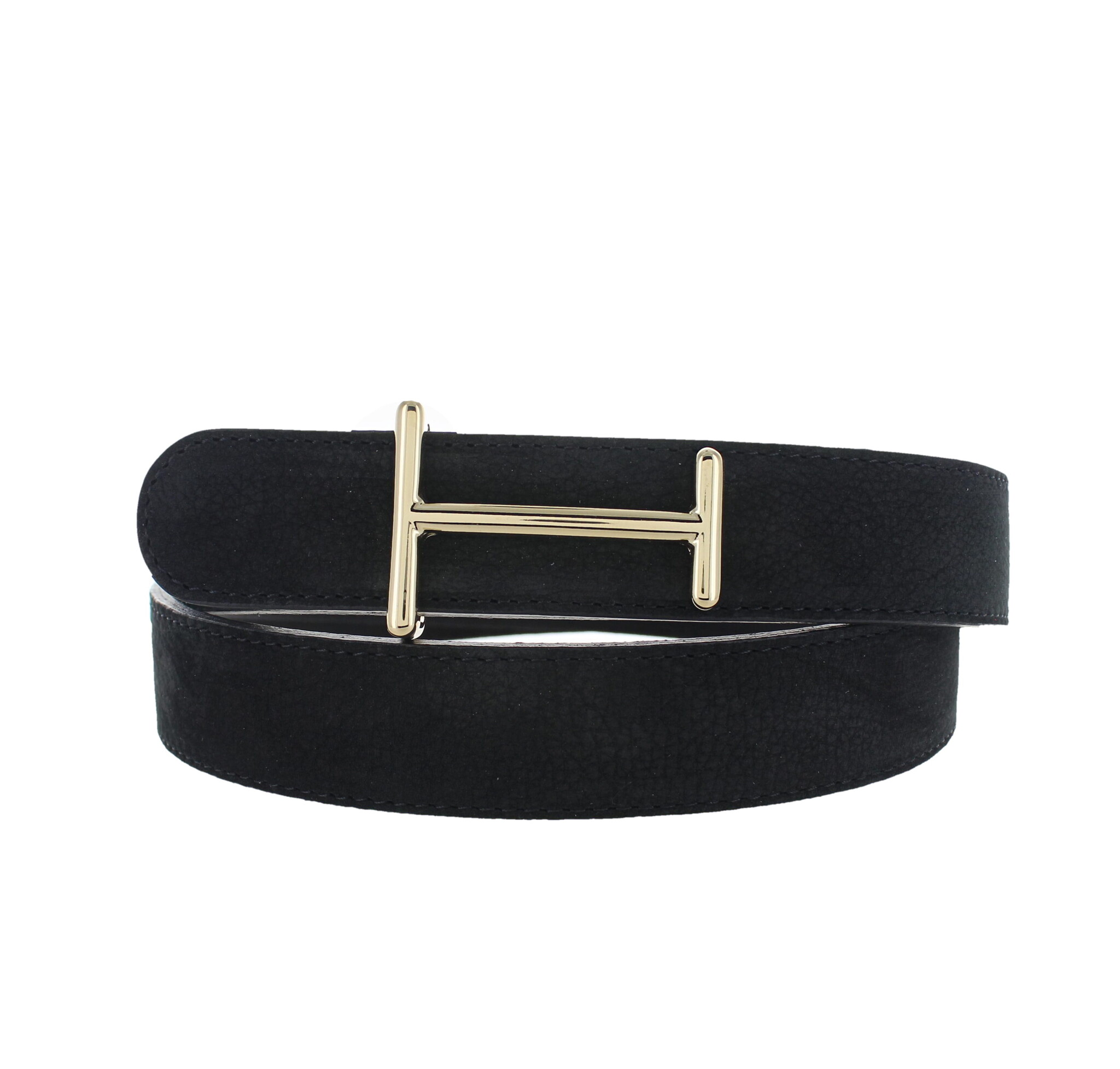 H.A.N Liliana | Nubuck damesriem 3cm | Zwart