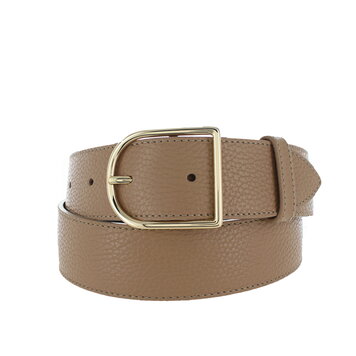 H.A.N Zivy | Lederen damesriem 4cm | Zand