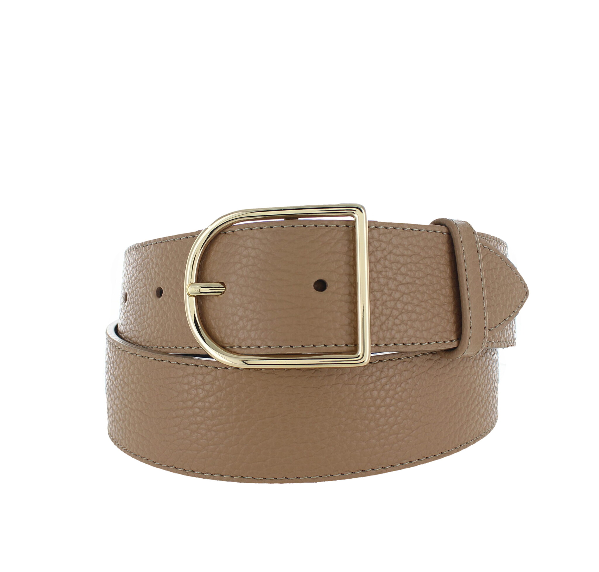 H.A.N Zivy | Lederen damesriem 4cm | Zand