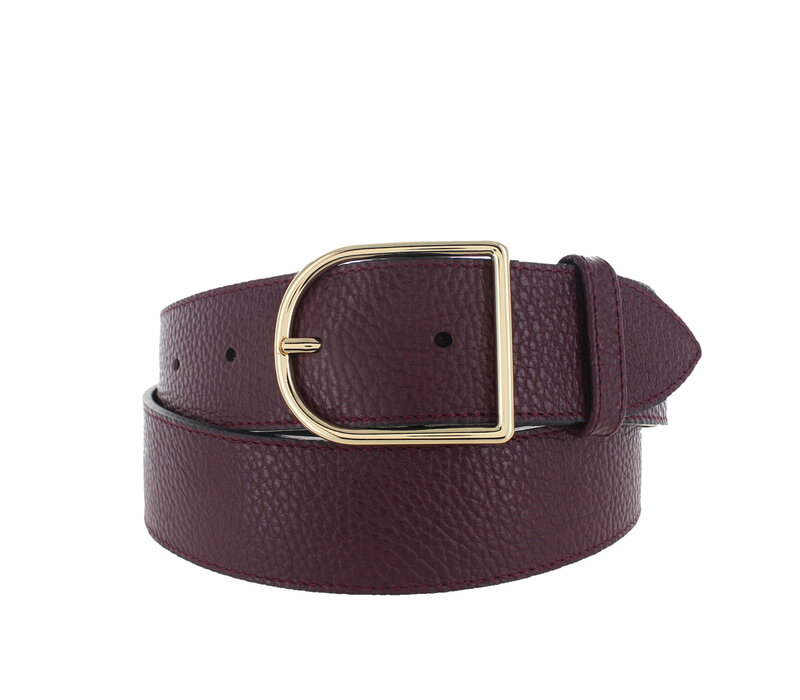 Zivy | Lederen damesriem 4cm | Bordeaux