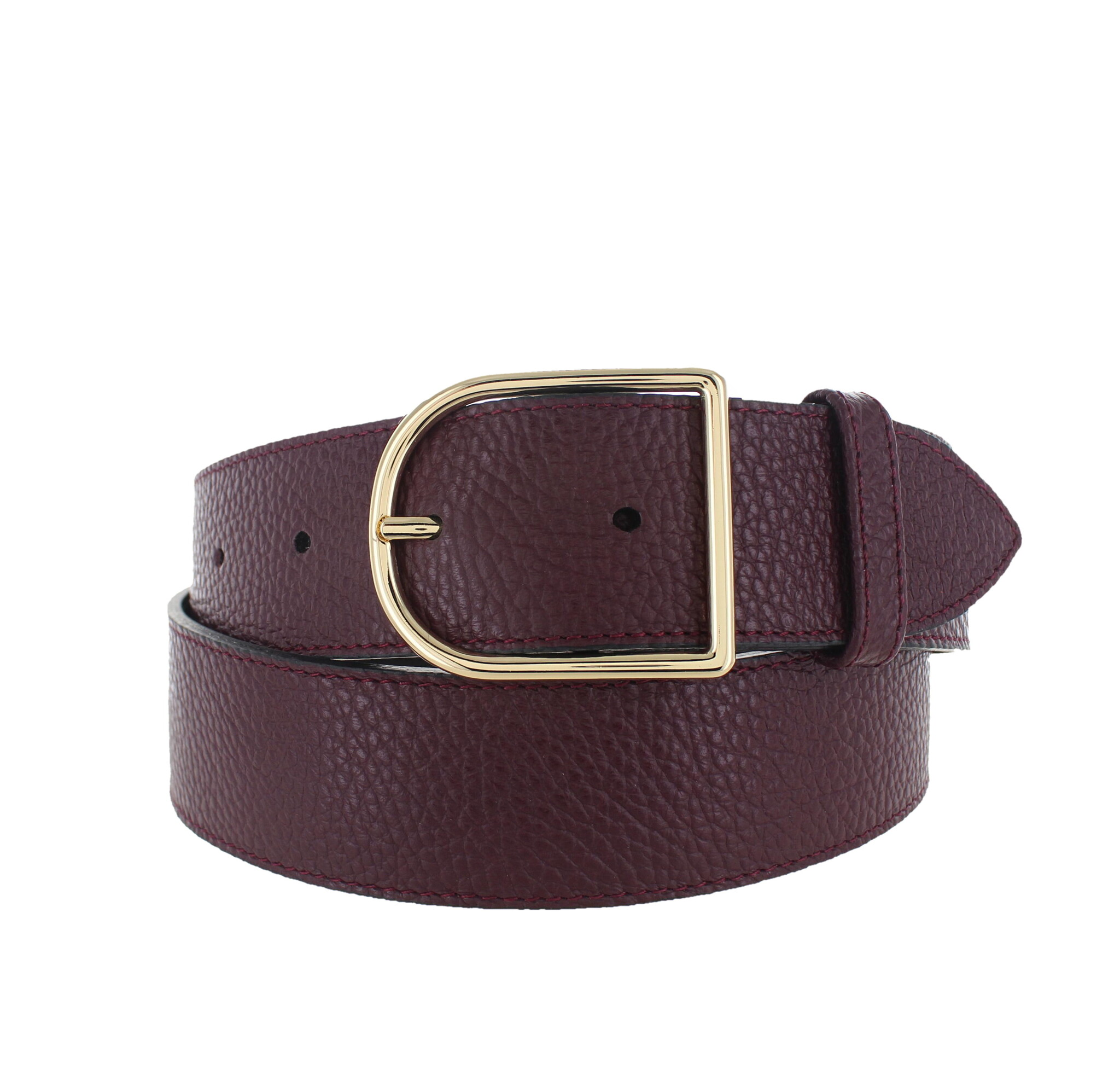 H.A.N Zivy | Lederen damesriem 4cm | Bordeaux