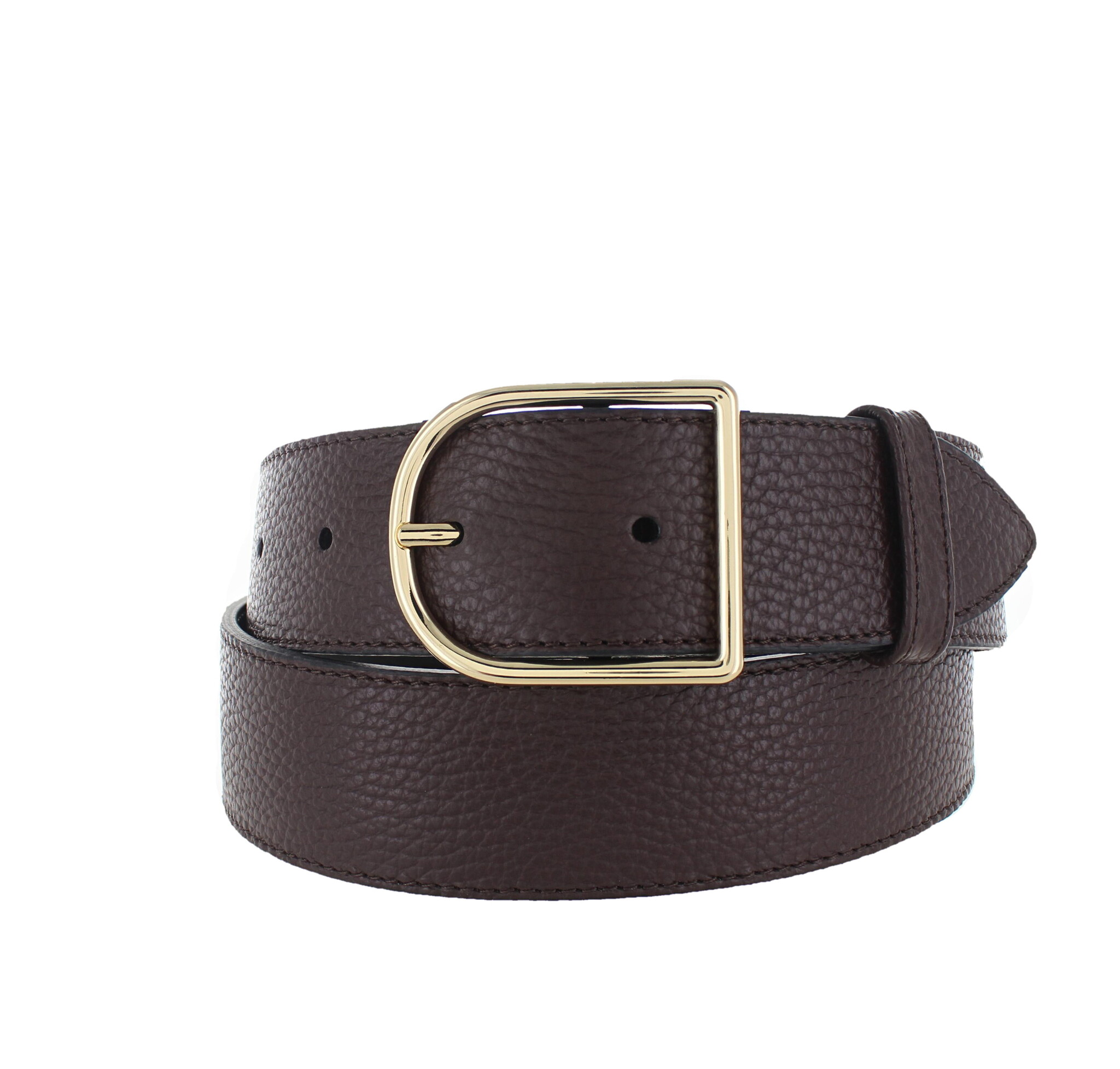 H.A.N Zivy | Lederen damesriem 4cm | Donkerbruin