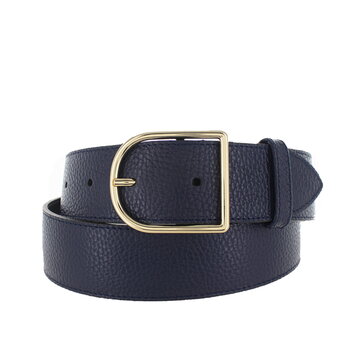 H.A.N Zivy | Lederen damesriem 4cm | Donkerblauw