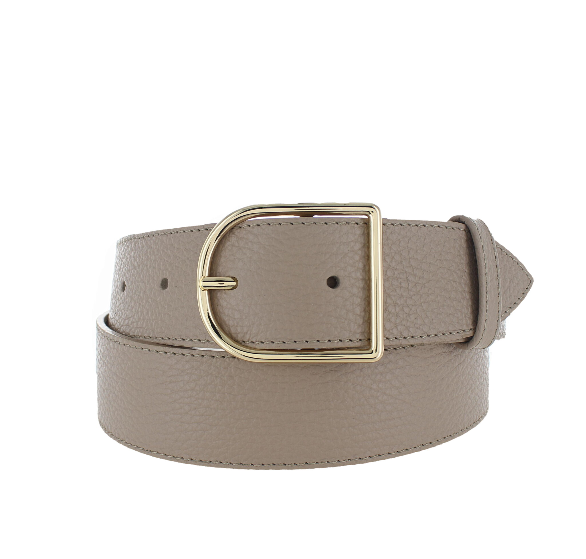 H.A.N Zivy | Lederen damesriem 4cm | Beige