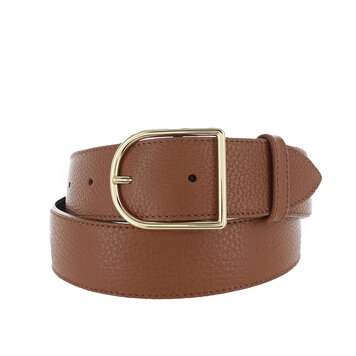 H.A.N Zivy | Lederen damesriem 4cm | Lichtbruin