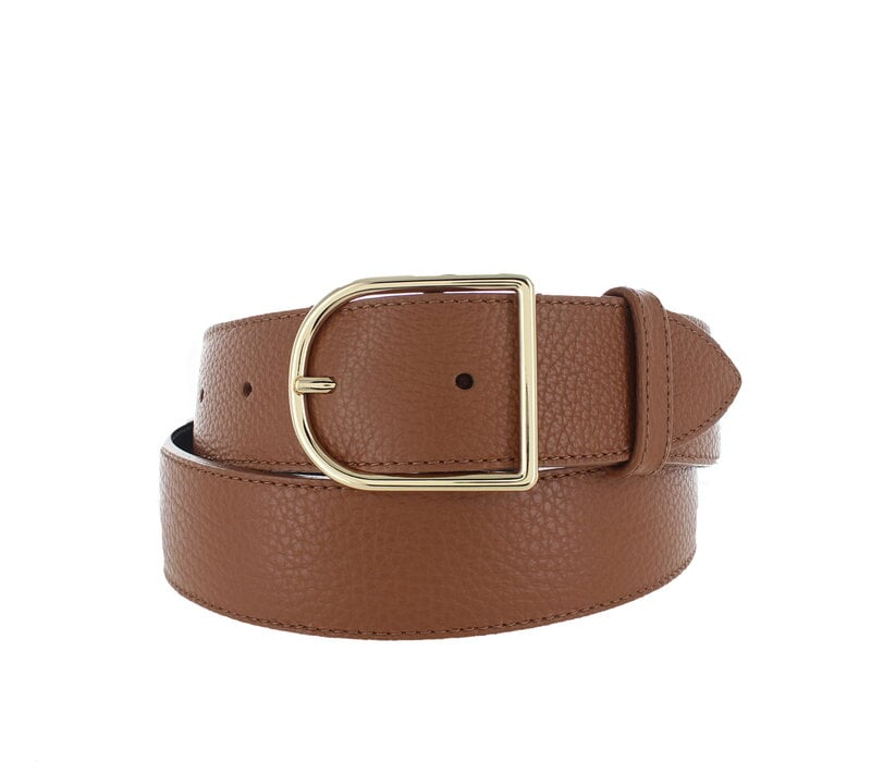 Zivy | Lederen damesriem 4cm | Lichtbruin