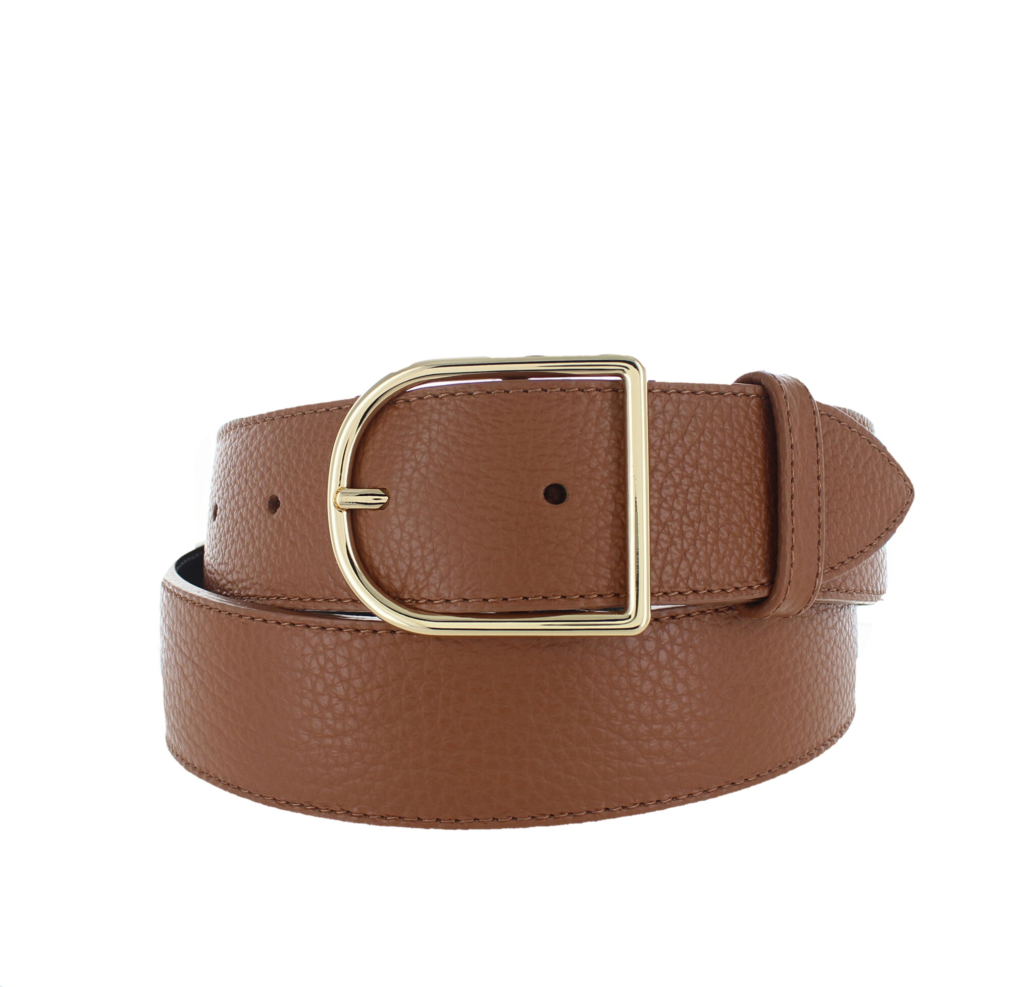 H.A.N Zivy | Lederen damesriem 4cm | Lichtbruin