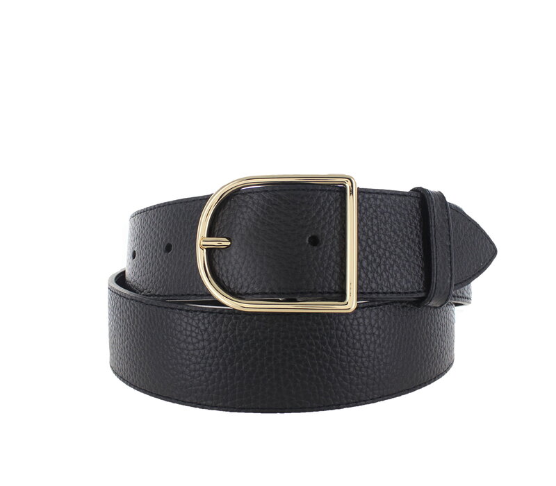 Zivy | Lederen damesriem 4cm | Zwart