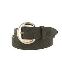 Celine | Nubuck damesriem 3,5cm | Groen