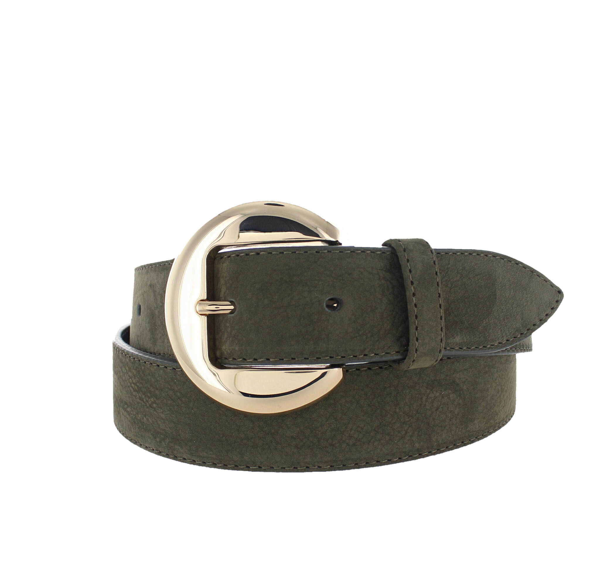 H.A.N Celine | Nubuck damesriem 3,5cm | Groen