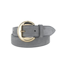 Celine | Nubuck damesriem 3,5cm | Grijs