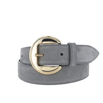 H.A.N Celine | Nubuck damesriem 3,5cm | Grijs