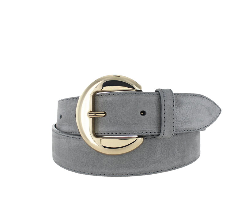 Celine | Nubuck damesriem 3,5cm | Grijs