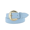 H.A.N Celine | Nubuck damesriem 3,5cm | Lichtblauw