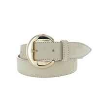 Celine | Nubuck damesriem 3,5cm | Beige