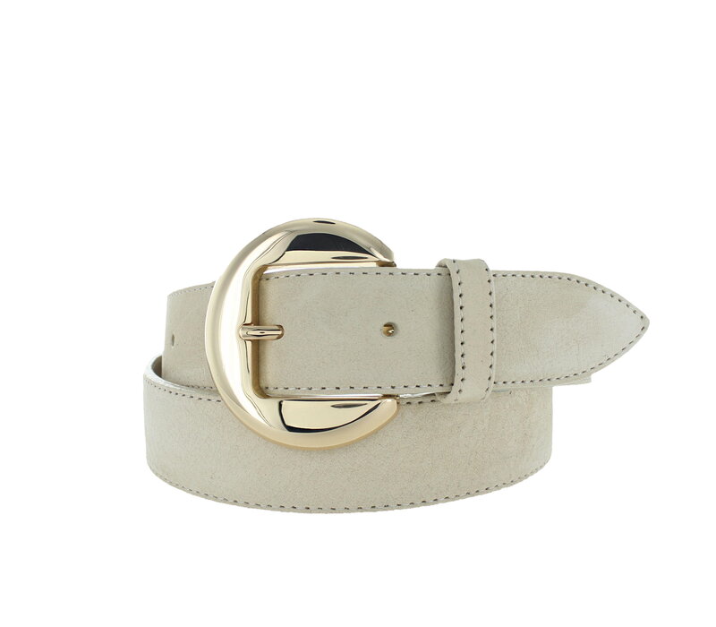 Celine | Nubuck damesriem 3,5cm | Beige