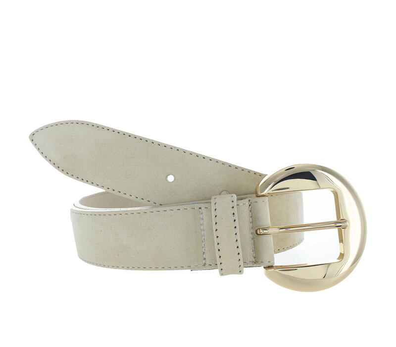 Celine | Nubuck damesriem 3,5cm | Beige