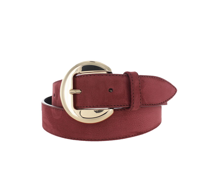 Celine | Nubuck damesriem 3,5cm | Bordeaux