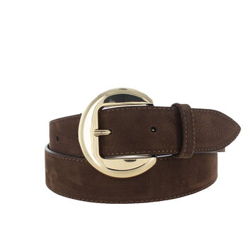 H.A.N Celine | Nubuck damesriem 3,5cm | Bruin