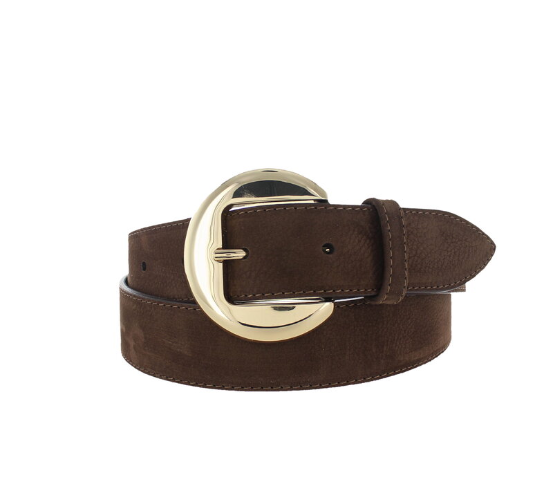Celine | Nubuck damesriem 3,5cm | Bruin