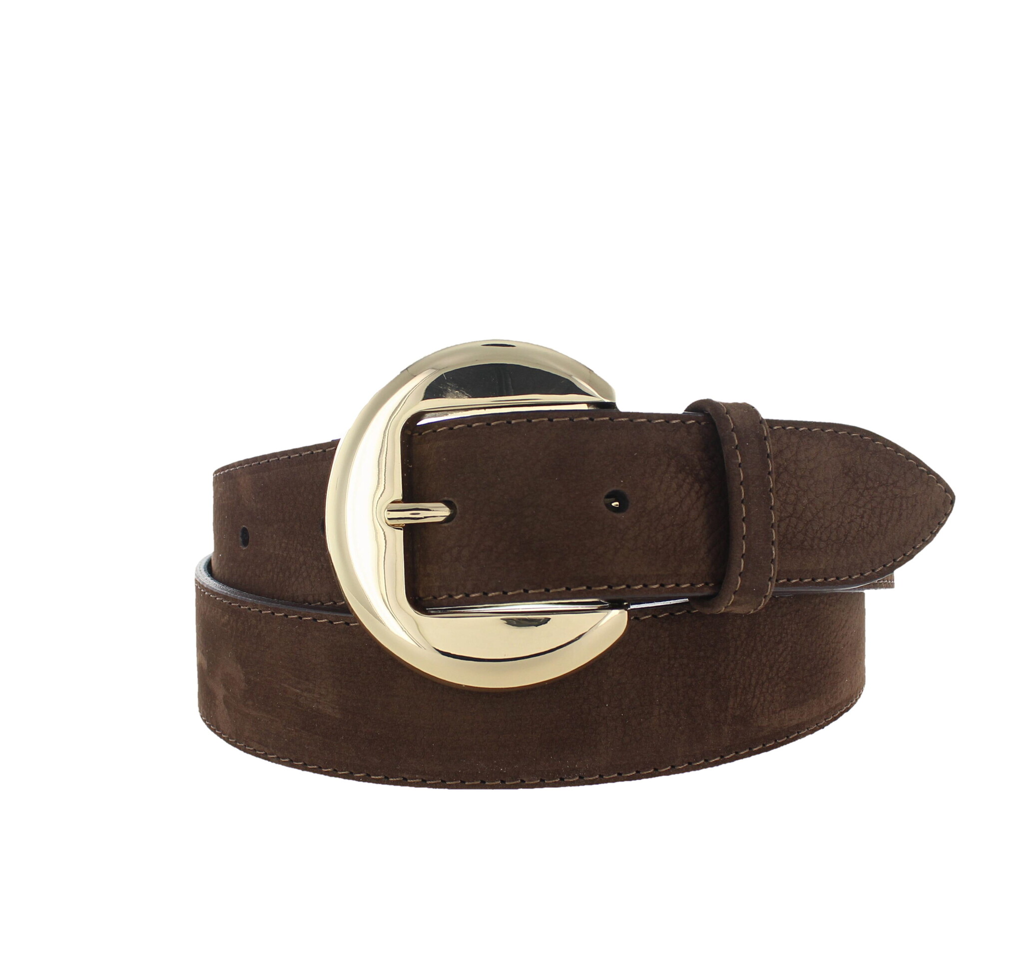 H.A.N Celine | Nubuck damesriem 3,5cm | Bruin