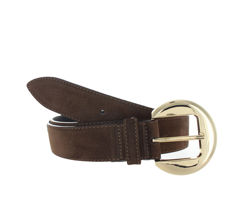 Celine | Nubuck damesriem 3,5cm | Bruin