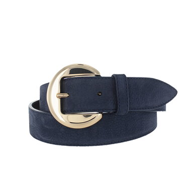 H.A.N Celine | Nubuck damesriem 3,5cm | Donkerblauw
