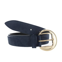 Celine | Nubuck damesriem 3,5cm | Donkerblauw