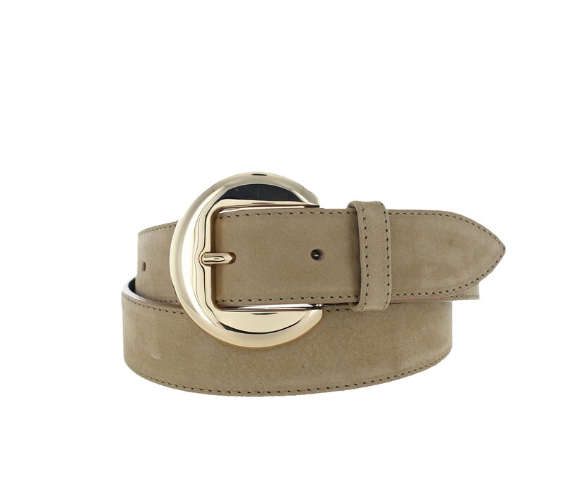 Celine | Nubuck damesriem 3,5cm | Zand
