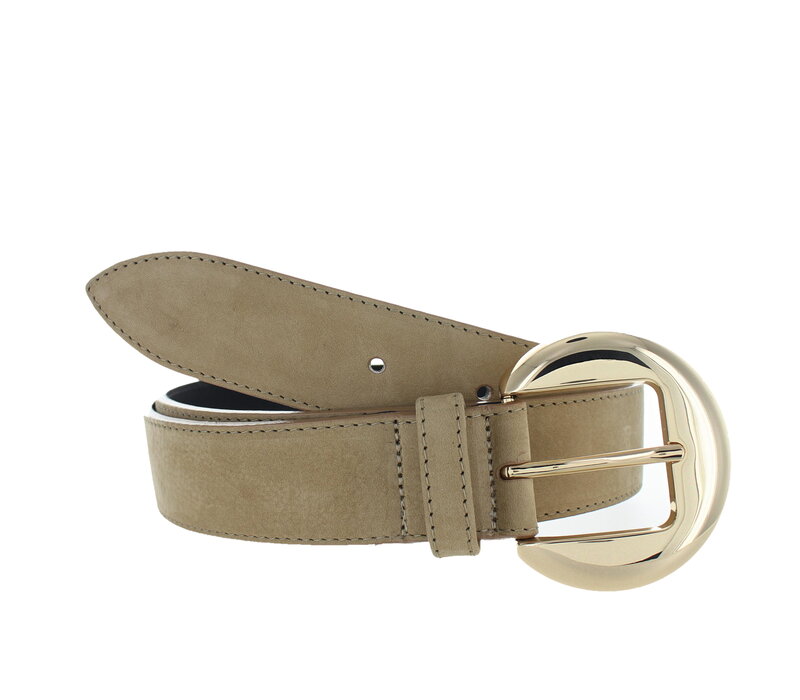Celine | Nubuck damesriem 3,5cm | Zand