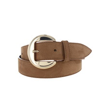 Celine | Nubuck damesriem 3,5cm | Lichtbruin